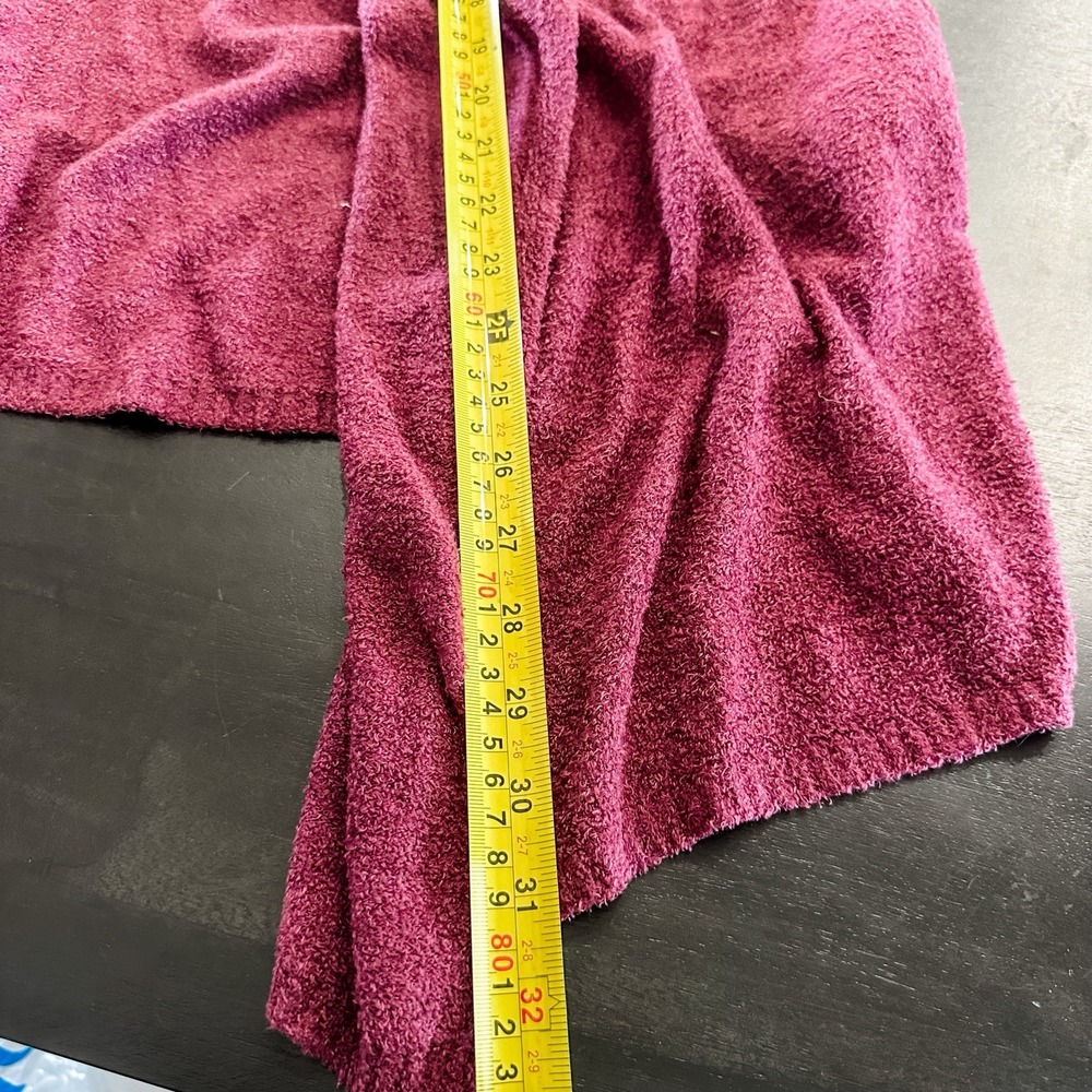 Women's Barefoot Dreams Cozy Chic Lite S/M Cardigan Burgundy Pockets Relax‎ NWOT - Picture 13 of 13